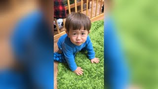 子犬のモノマネで油断させようとする2歳男児 #Shorts