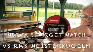 Norma S-target Match vs RWS Meisterkugeln pellets Are they the same Feinwerkbau 124 \u0026 Winchester 435