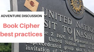 Using a book cipher: Best practices