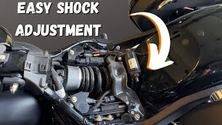 How to Adjust the Rear Shock Pre-load on a Harley Davidson Softail - Low Rider ST