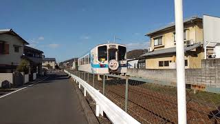 ＭＲＴ３００形通過（石屋谷踏切）【お雛列車】