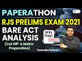 BARE Act Analysis (Cut Off and Mains Preparation) | RJS Prelims | Tansukh Paliwal