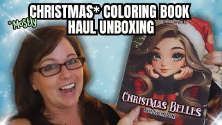 Unboxing a massive (mostly) Christmas Coloring book HAUL!