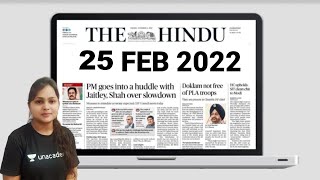 The Hindu Newspaper - 25 Feb 2022 | Daily Current Affairs For UPSC CSE  #thehindu