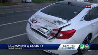 Parked cars damaged in hit-and-run rollover crash in Sacramento County neighborhood
