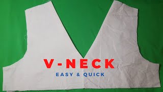 How To Sew And Complete A V- Neck | Sewing Tecniques Tutorial For Beginners | CuteLuks