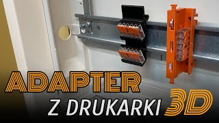 Adapter na szynę TH35 do złączek WAGO z drukarki 3D