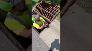 Person Rescues Ducklings Stuck In Drain