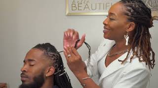Loc Maintenance: Two-Strand Twist using Design Essentials Loc & Braid Styling Gel