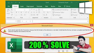 Excel cannot open the file '.xlsx' because the file format or file extension is not valid - ⚠️SOLVED
