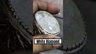 Natural White Diamond with Silver Ring #gemstone #gem #diamond #gemstone #preciousgems #finegems