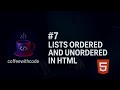#7  HTML Lists Tutorial | Ordered, Unordered & Nested Lists Explained with Code Examples