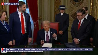 Donald Trump | Traditional Oval Office Signing Ceremony at The White House (Jan 20, 2025)