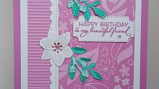 Artful Amaryllis birthday card