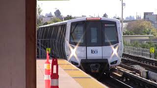 BART Train - D Car Bombardier #3022 Richmond Bound Red Line Arriving into El Cerrito del Norte