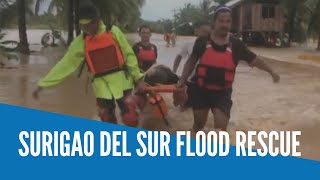 WATCH: Surigao del Sur flood rescue