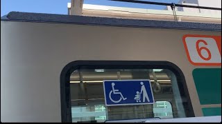 センター北駅でグリーンライン国際園芸博館マーク付が発車しました❗️