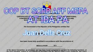 Paano mag pa COP ng BT PSCRB AFF MEFA at iba pang Seaman Certificate New System