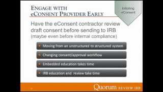 eConsent for Research: Considerations in Implementation and IRB Review