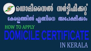 HOW TO GET DOMICILE CERTIFICATE IN KERALA|MALAYALAM|E DISTRICT|ഡൊമിസൈൽ   സർട്ടിഫിക്കറ്റ്  അപേക്ഷ