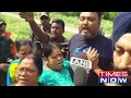 west bengal polls heated argument erupts between bjp candidate arjun singh and tmc worker