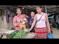 Forest vegetables, grown fruits and vegetables, mother and daughter always provide for everyone