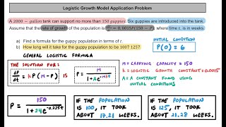 AP Calc BC: How to Solve a Logistic Growth Application Problem