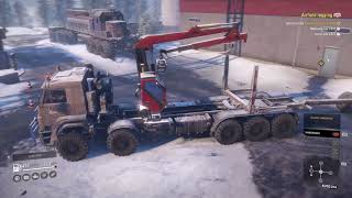 SnowRunner PS4 MOD Azov 7330 You can carry logs on PS4! これ待ってた！丸太運びの仕事できるぞ