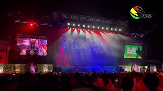 The moment the crowd at #globalcitizenfestival booed off stage President Akufo-Addo.