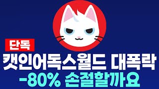 [캣인어독스월드코인] MEW - 단독) 대폭락 -80% 손절할까요 필수시청 코미녀