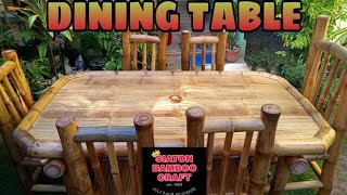 6-Seaters Bamboo Dining Table (SIATON BAMBOO CRAFT)