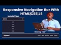 Modern Responsive Navbar Using HTML, CSS & JavaScript | Step-by-Step Tutorial
