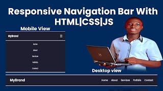 Modern Responsive Navbar Using HTML, CSS & JavaScript | Step-by-Step Tutorial
