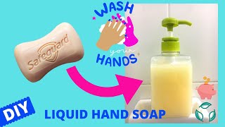 DIY LIQUID HAND SOAP | EASY STEPS HOMEMADE HAND WASH | from BAR SOAP to LIQUID HAND SOAP |