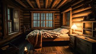Spend A Rainy Night In Cozy Cabin - Bedroom Ambience - Rain On Window Sounds For Sleeping