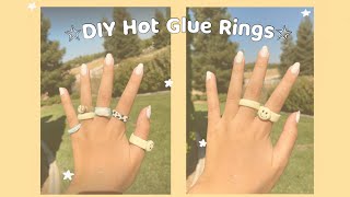 ✨DIY hot glue rings!✨
