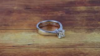 Princess Taper Solitaire Diamond Engagement Ring (0.67 Carat)