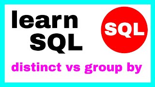 SQL distinct vs group by