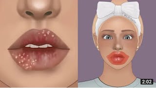 ASMR tingly lip care animation| lip care loutine|dry lip care animation