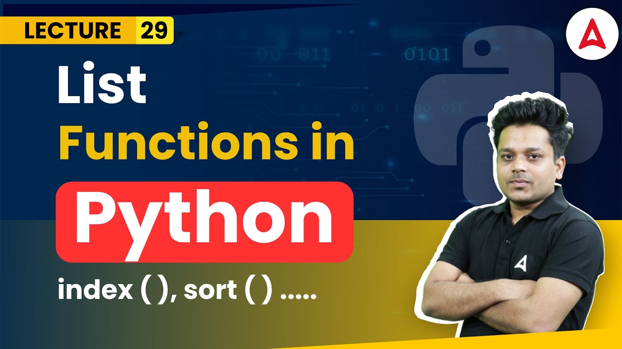 List Functions | Python Programming Full Course | Coding Adda247 #29 ...