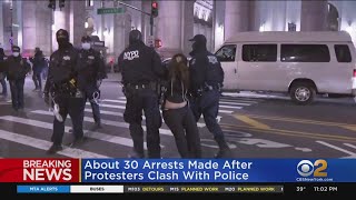NYPD, Protesters Clash In Manhattan; 30 Arrests