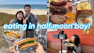 what to eat in half moon bay 🌊 + filming michelin restaurants! 🎥🍽️