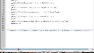 TAMIL ARITHMETIC OPERATORS IN C PROGRAM DEMO