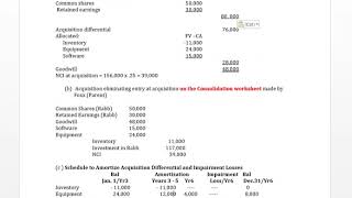 Video 9, Question 5:  Part 1 - Foxx and Rabb (Consolidation up to Consolidated Income Statement)