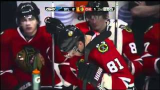 Marian Hossa's Controversial Goal vs. Blues 04/06/11