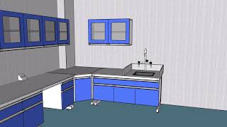 3D Integral in Lab Furniture