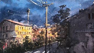Watercolor Painting Timelapse for Beginners ~ 'It's about to Rain'