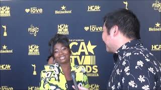 Celina Smith Carpet Interview at Hollywood Critics Association TV Awards 2022