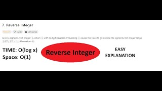 LEETCODE 7 Reverse Integer | CODE with EXPLANATION in Python