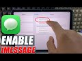 how to enable imessage on ipad?